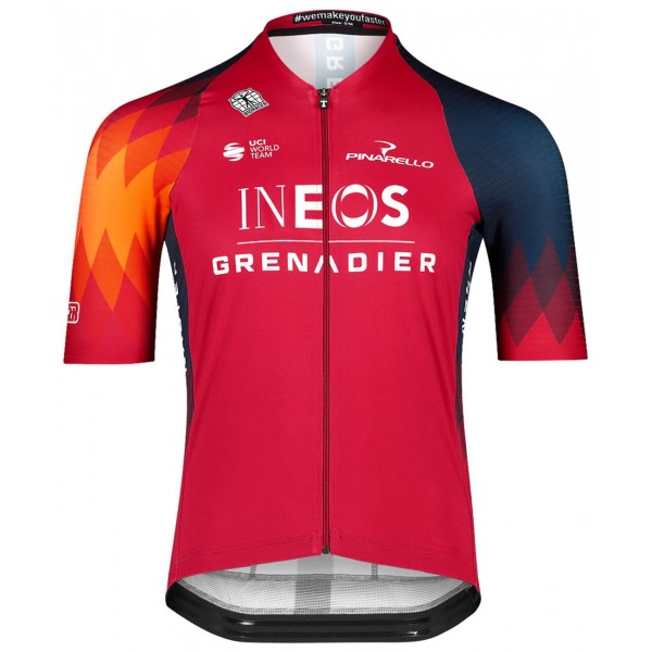 INEOS GRENADIERS 2023 ICON wielershirt met korte mouwen (lange ritssluiting) professioneel wielerteam