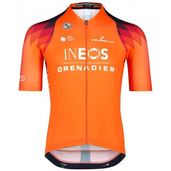 INEOS GRENADIERS 2023 trainingseditie ICON wielershirt met korte mouwen (lange ritssluiting) professioneel wielerteam