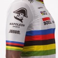 Soudal Quick-Step Wereldkampioen Rainbow Jersey 2023 Competizione wielertrui met korte mouwen professionele wielerploeg