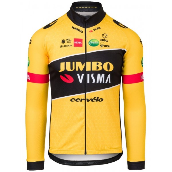 TEAM JUMBO-VISMA 2022 wielershirt lange mouw professioneel wielerteam