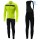 2019 Casteli Puro 3 Geel Thermal Fietskleding Set Wielershirts Lange Mouw+Lange Wielrenbroek Bib 775GLUA