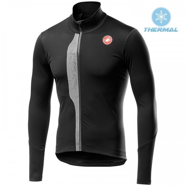 2019 Casteli TRAS Zwart Thermal Wielershirt Lange Mouw 283WPSG