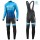 2019 Giant Race Day Light Blauw Thermal Fietskleding Set Wielershirts Lange Mouw+Lange Wielrenbroek Bib 891LSTH