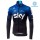 2019 SKY Team Zwart-Blauw Thermal Wielershirt Lange Mouw 637TBOY