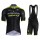 2019 Scott Mitchelton Zwart-Geel Fietskleding Set Fietsshirt Met Korte Mouwen+Korte Koersbroek Bib 479LOEI