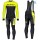 2019 Scott RC Zwart-Geel Thermal Fietskleding Set Wielershirts Lange Mouw+Lange Wielrenbroek Bib 610WMBC