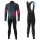 2019 Shimano Grey-Rood Thermal Fietskleding Set Wielershirts Lange Mouw+Lange Wielrenbroek Bib 167NYJS