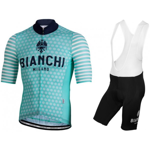 BIANCHI MILANO Davoli Fietskleding Set Wielershirt Korte Mouw+Korte Fietsbroeken Bib