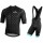 BIANCHI MILANO Savignano Black Fietskleding Set Wielershirt Korte Mouw+Korte Fietsbroeken Bib