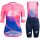 EF Education First PRO TEAM AERO 2019 Dames Fietskleding Set Wielershirt Korte Mouw+Korte Fietsbroeken Bib