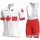 2019 Groupama FDJ Canadian Champion Fietskleding Set Wielershirt Korte Mouw+Korte Fietsbroeken Bib