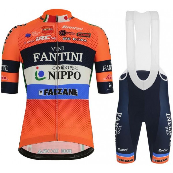 Vini Fantini Nippo Faizane 2019 Fietskleding Set Wielershirt Korte Mouw+Korte Fietsbroeken Bib