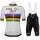 Boels Dolmans 2019 World Champion Fietskleding Set Wielershirt Korte Mouw+Korte Fietsbroeken Bib