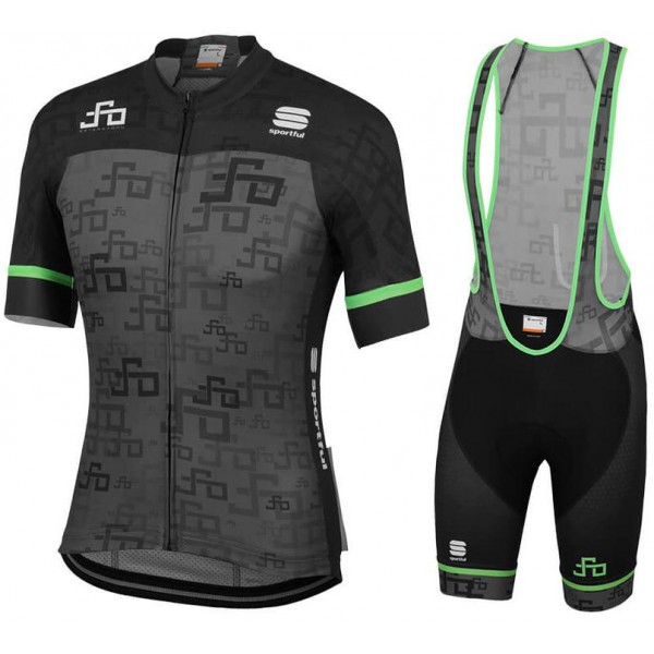 Peter Sagan LOGO Team 2019 Line Black Fietskleding Set Wielershirt Korte Mouw+Korte Fietsbroeken Bib