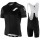 100% Exceed-Black Fietskleding Set Wielershirt Korte Mouw+Korte Fietsbroeken Bib