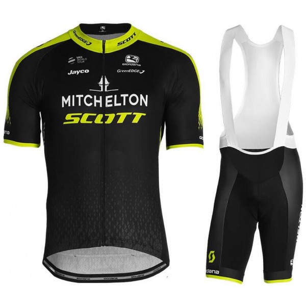 MITCHELTON-SCOTT 2019 Fietskleding Set Wielershirt Korte Mouw+Korte Fietsbroeken Bib