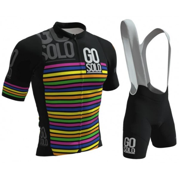 GO SOLO Fietskleding Set Wielershirt Korte Mouw+Korte Fietsbroeken Bib