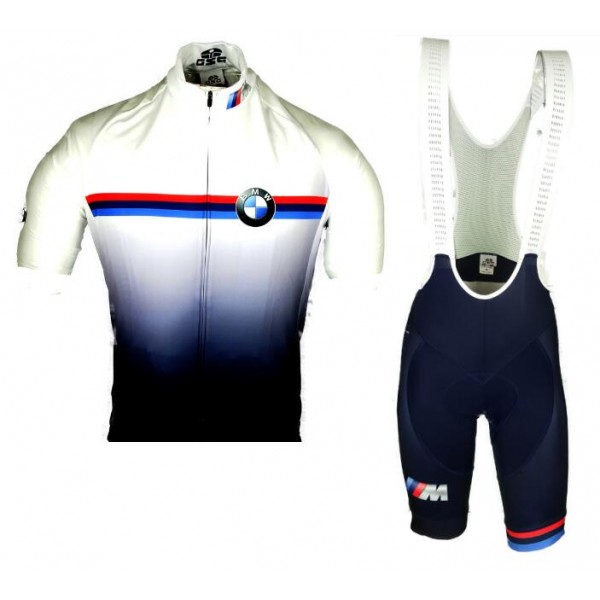 2019 BMW M RACING Fietskleding Set Wielershirt Korte Mouw+Korte Fietsbroeken Bib