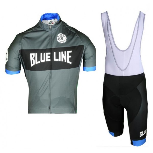 2019 BLUELINE PURSUIT Fietskleding Set Wielershirt Korte Mouw+Korte Fietsbroeken Bib