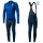 2020 Italia Blauw Thermal Fietskleding Set Wielershirts Lange Mouw+Lange Wielrenbroek Bib 768SGJF