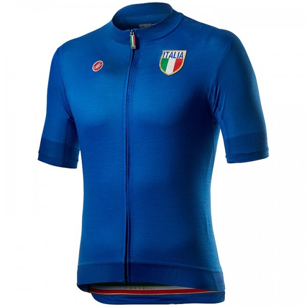 2020 Italian Country Blauw Wielershirt Korte Mouw 169FADP