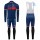 2020 Kalas GBR Country Team Blauw Thermal Fietskleding Set Wielershirts Lange Mouw+Lange Wielrenbroek Bib 352YPKB