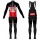 2020 Lotto Soudal Rood Wielerkleding Set Wielershirt Lange Mouw+Lange Fietsbroeken Bib 418QNAS