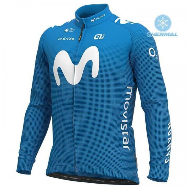 2020 MOVISTAR Team Thermal Wielershirt Lange Mouw 621NPLT