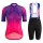 2020 Rapha Pro Team Dames's Purple Fietskleding Set Wielershirt Korte Mouw+Korte Fietsbroeken Bib 274JPDL