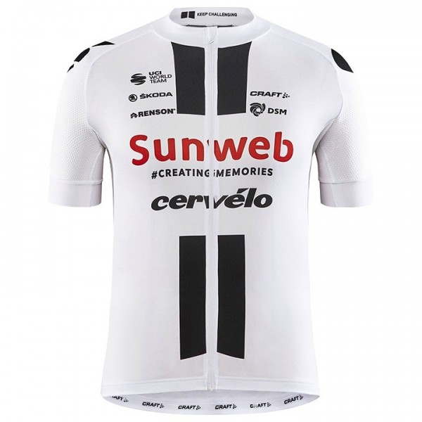 2020 SUMWEB Team LTD Wit Wielershirt Korte Mouw 688QMPI