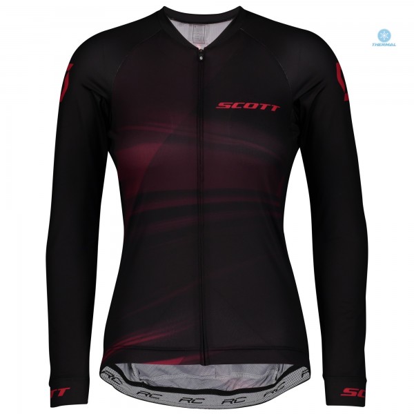 2020 Scott RC Pro Zwart-Rood Dames's Thermal Wielershirt Lange Mouw 348OLPL