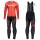 2020 Scott RC Pro Rood Thermal Fietskleding Set Wielershirts Lange Mouw+Lange Wielrenbroek Bib 915FNBM