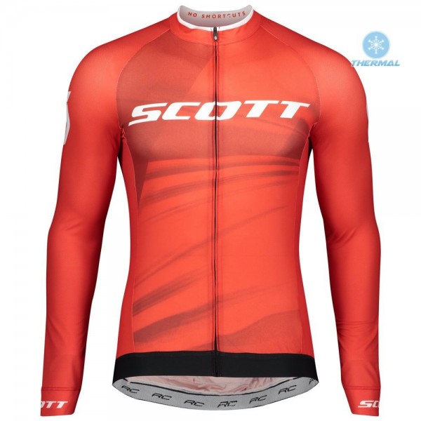 2020 Scott RC Pro Rood Thermal Wielershirt Lange Mouw 727ISAA