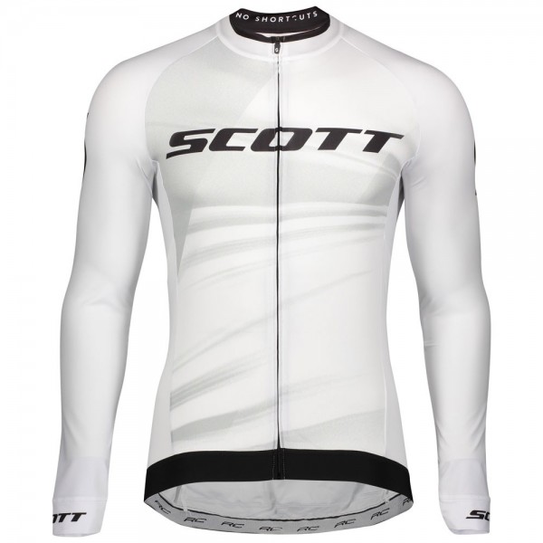 2020 Scott RC Pro Wit Fietskleding Wielershirt Lange Mouw 246LMUX