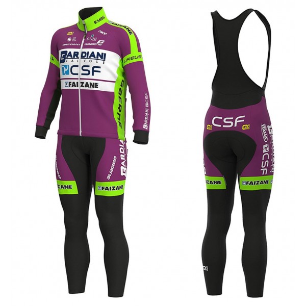 2020 Team BARDIANI CSF Wielerkleding Set Wielershirt Lange Mouw+Lange Fietsbroeken Bib 341WWJE