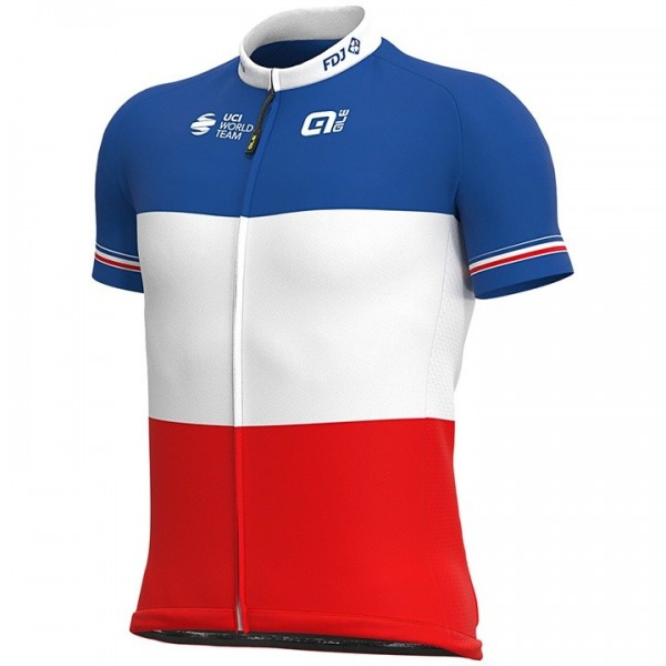 2020 Team FDJ France Champion Wielershirt Korte Mouw 742MUPG