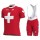 2020 Team FDJ Swiss Champion Fietskleding Set Fietsshirt Met Korte Mouwen+Korte Koersbroek Bib 204THFJ