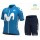 2020 Team Movistar Kids Fietskleding Set Wielershirt Korte Mouw+Korte Fietsbroeken Bib 899GUVZ