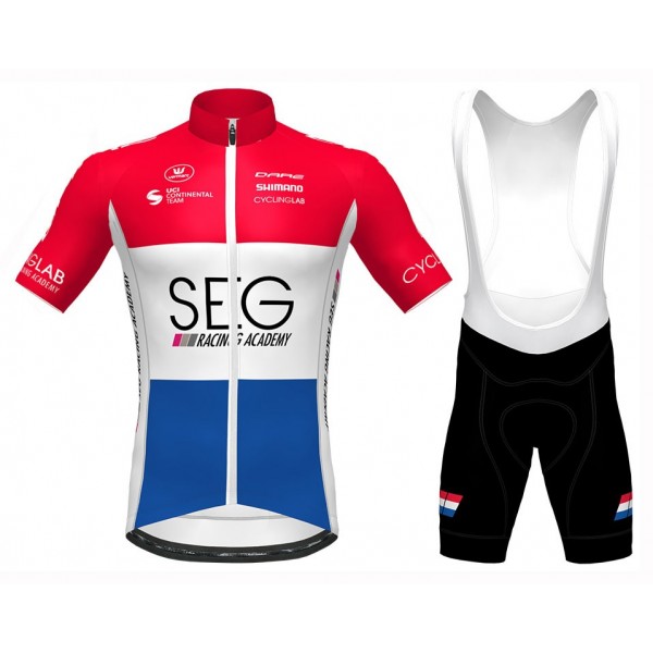 2020 Team SEG Dutch Champion Fietskleding Set Fietsshirt Met Korte Mouwen+Korte Koersbroek Bib 675EEZI