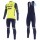 2020 Trek Segafredo Factory Racing Geel Thermal Fietskleding Set Wielershirts Lange Mouw+Lange Wielrenbroek Bib 436KZTC