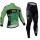 2015 ALE Fietskleding Wielershirt Lange Mouw+Lange Fietsbroek Groen