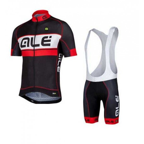 2015 ALE Fietskleding Set Fietsshirt Met Korte Mouwen+Korte Koersbroek Rood Zwart