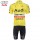 2015 AUDI Wielerkleding Set Wielershirt Korte Mouwen+Fietsbroek Korte Geel