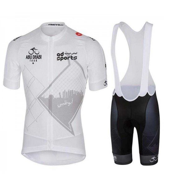2016-2017 Abu Dhabi Tour Od Sports Kits Fietskleding Set Fietsshirt Met Korte Mouwen+Korte Koersbroek