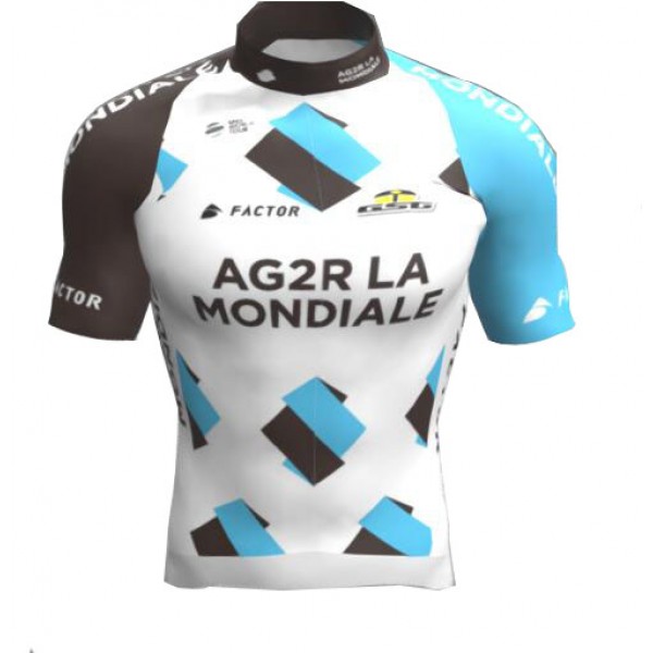 2017 Ag2r Nieuw Wielershirt Met Korte Mouwen