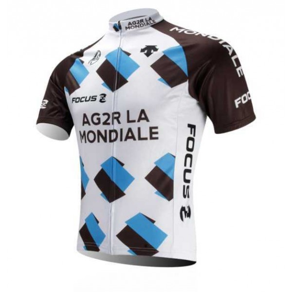 Ag2r La Mondiale 2014 Wielershirt Met Korte Mouwen