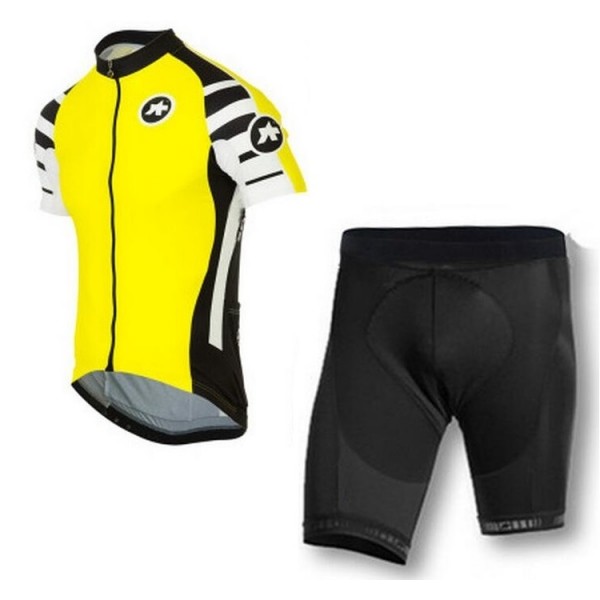 2016 ASSOS Fietskleding Wielershirt Korte+Korte Fietsbroeken Geel