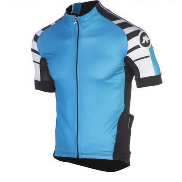 2016 ASSOS Wielershirt Korte Mouw Blauw Wit Zwart