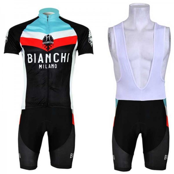 Bianchi Pro Team Fietskleding Set Fietsshirt Met Korte Mouwen+Korte Koersbroek