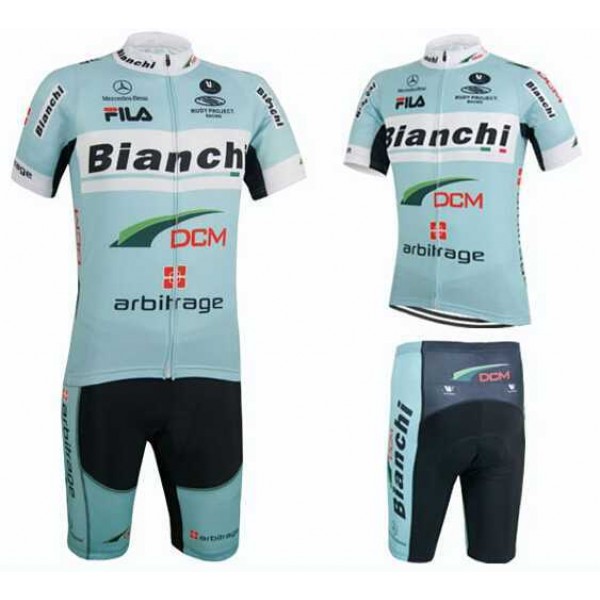 2015 Bianchi DCM Fietskleding Korte Mouw+Fiets Broek